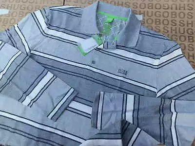 £95 • Buy New Hugo Boss Grey Striped Zaramis Zelchior Tie Paddy Pro Polo Bag Suit T-Shirt
