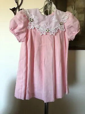 Vintage Bonnie Jean Toddler Girls Pink Dress Size 2T • $15