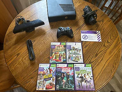 $70 • Buy Microsoft Xbox 360 Slim Bundle (No HDD Hard Drive) With 5 Games & Kinect