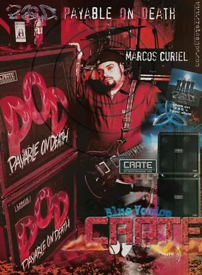 P.O.D. Marcos Curiel Crate Blue Voodoo Amps 2001 Promo Ad 8x11 Mini Poster • $5.99