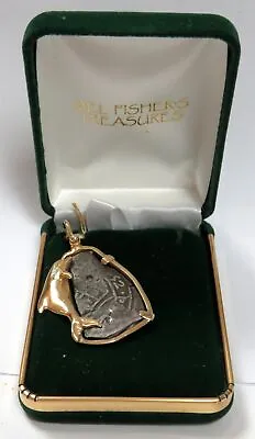 1652 Silver Mexico 4 Reales Mel Fishers Treasures Coin In 14k Gold Dolphin Bezel • $1450
