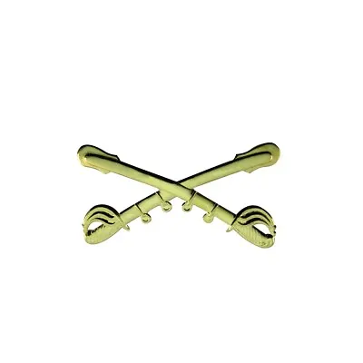 US/CSA Civil War Kepi Hat Badge Stamped Brass Cavalry Sword Uniform Insignia Pin • $9.77