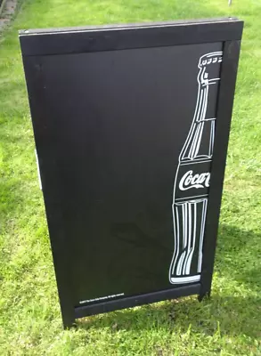 COCA COLA Coke Advertising Chalk Board A-board Double Sided Wood 101x62cm • £49.99