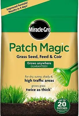 £12.99 • Buy Miracle-Gro Patch Magic Grass Seed Feed Coir Grow Anywhere Dry Sunny Shady 1.5Kg