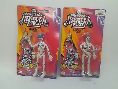 2 Vintage Skull Force Bendable Skeleton Figure MOTU KO  Toys N' Things NOS • $349.95