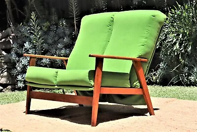ORIGINAL 1960s Danish Design Vintage Mid Century Modern 2 Seater Lounge Chair • $550