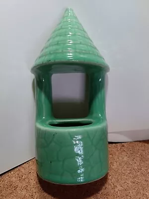 Vintage MCM Morton’s Green Glaze Wishing Well Wall Pocket Planter 1950’s  • $10