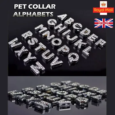 A-Z Rhinestone Slide Letters DIY Charms Name Personalised Collars Bracelet Bling • £1.97