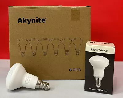 AKYNITE Spotlight Bulbs R50 E14 LED Cool White 6000K 5W Pack Of 6 • £9.99