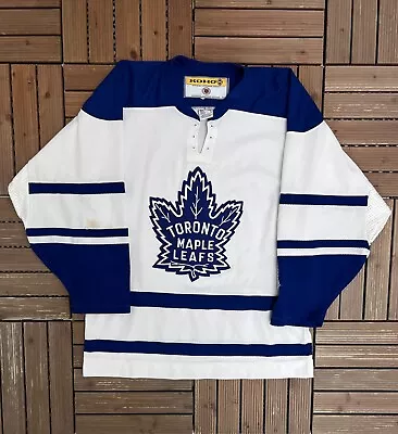 Toronto Maple Leafs Stitched Vintage White Koho Hockey Jersey Size Medium • $43.62