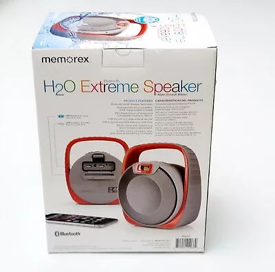 Memorex Bluetooth H20 Extreme SPEAKER Sound Waves IP67 Submersible FM Radio RED • $29.92