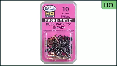 Kadee HO #10 Bulk Pack- 10 Pair  NO.5 Metal Couplers - Medium Centerset Shank • $19.27