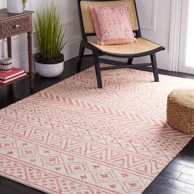 SAFAVIEH Metro MET353P Handmade Ivory / Pink Rug • $336.99