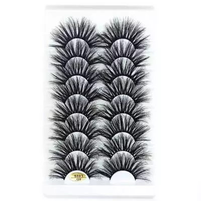8 Pairs 25MM Natural Fluffy False Eyelashes Mink Wispies Extensions • £4.70