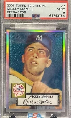 2006 Topps '52 Chrome Refractor Mickey Mantle #7 Set Including Starry Night • $2025
