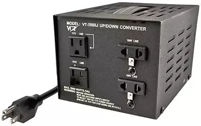 VCT VT-3000J Japanese Voltage Transformer Converter 110 Volt 100V 3000 WATT Bl • $240.67