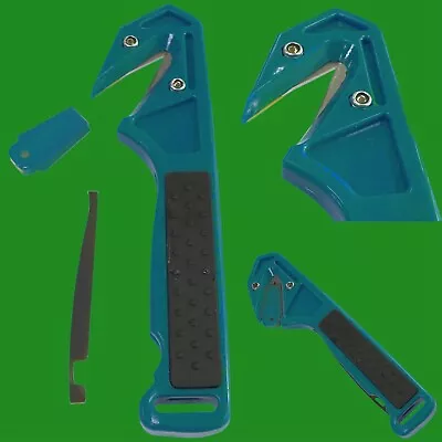 2x Blue Robust Safety Slicer Box Strap Cutter Carton Opener Pallet Shrink Wrap • £6.49