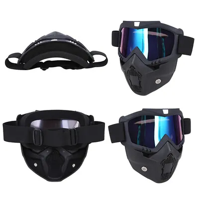 Motorcycle Face Mask Glasses Eyewear Motocross ATV UTV Dirt Bike Shield Goggles • $12.34