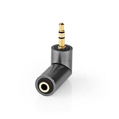 Pro Right Angled Stereo 3.5mm Male Jack To 3.5mm Headphone Socket Angle Adapter • £13.92