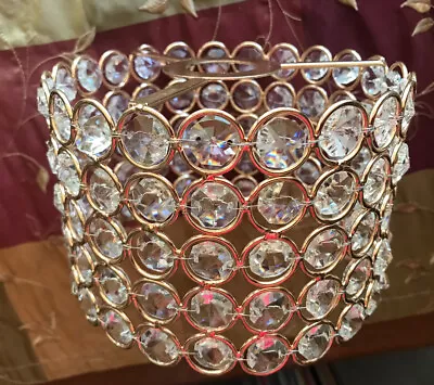 £5.93 • Buy Fancy Sparkle Chandelier Or Crystal Candle Holder Decoration 6” Centerpiece G79