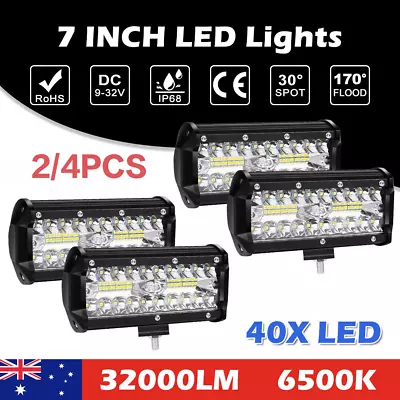 4x 7inch LED Work Driving Light Bar Spot Flood Lamp Reverse SUV Offroad 4x4 12V • $36.91