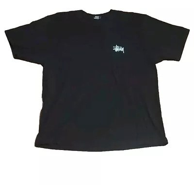 Stussy Vintage T Shirt Size Large Black/White Classic Graphic Spellout  • $40