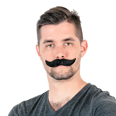 Adult Deluxe Handlebar Mustache Costume Accessory • $5.95