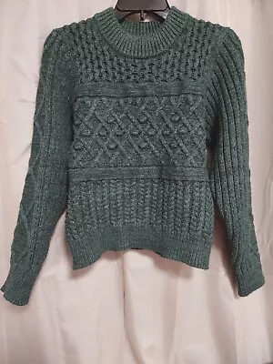 ✨️NWT✨️ MINKPINK Women's Kira Cable Knit Sweater Size M Super Soft! Dark Green • $26