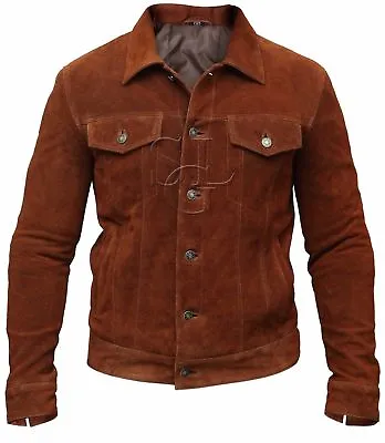 $104.99 • Buy X-Men 2017 Logan Wolverine Hugh Jackman Brown Real Suede Leather Jacket