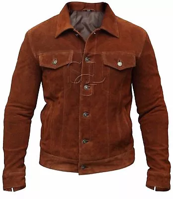 X-Men 2017 Logan Wolverine Hugh Jackman Brown Real Suede Leather Jacket • $114.99