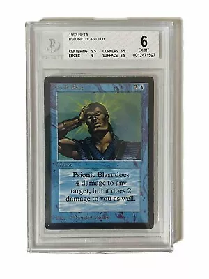 Beta Psionic Blast Beckett 6 EX-MT MTG Magic The Gathering • $12