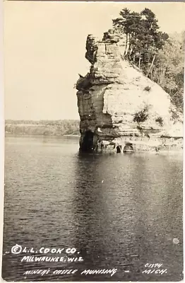RPPC Miner's Castle Munising Michigan MI 1940s Real Photo Postcard B43 • $5.74