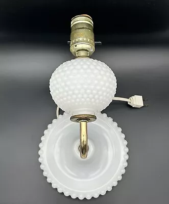 Vintage White Milk Glass Hobnail Wall Mount Sconce Lamp No Shade/Bulb Decor • $24.98