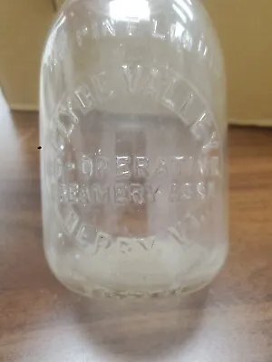 Clyde River Creamery Association Cream Top Milk Bottle Derby Vermont • $150