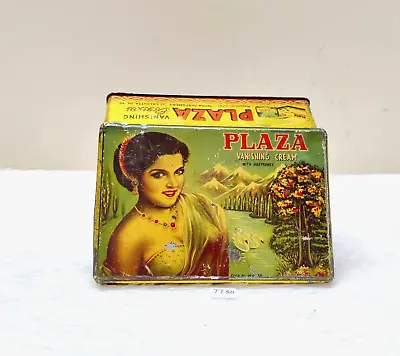 Vintage Indian Lady Saree Graphics Plaza Vanishing Cream Advertising Tin TI80 • £113.08