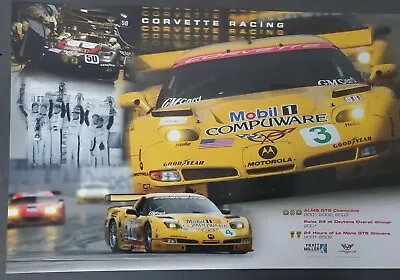 Corvette C-5 2001  2002 2003 ALMS LeMans Daytona 24 Hours Pratt & Miller Poster • $9.99