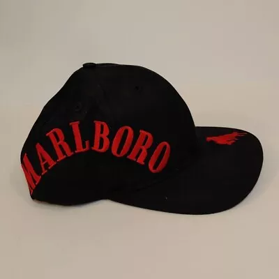 Vintage Marlboro Black Snapback Hat Cigarette Brand  • $23.95