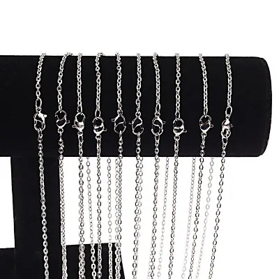 Wholesale 10 Pieces/Lot Silver Plated Making DIY Hard Link Chain Necklace 22'' • $7.77