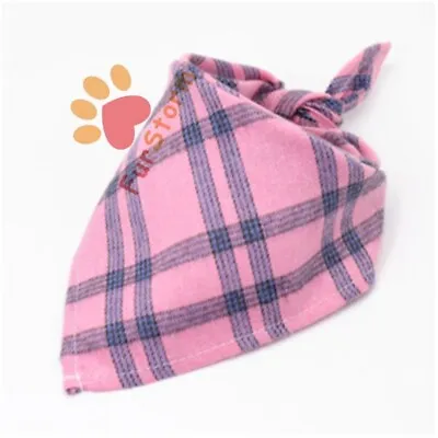 Tartan Dog Bandana Over Collar Slide On Neckerchief Gift UK Dog Neck Scarf NEW • £3.45