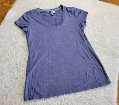 Ibex 100% Merino Wool Shirt T-Shirt Purple Short Sleeve Women's Size Small READ • $23.99