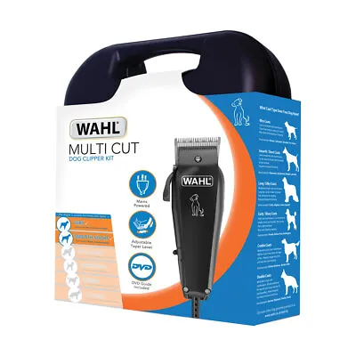 WAHL Multi Cut Dog Clipper Kit For Small Breeds Short Smooth & Wiry Coats Black • £37.50