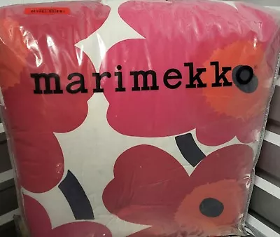 NEW Marimekko RED Unikko Comforter & 2 Shams Set Queen Size • $79.99