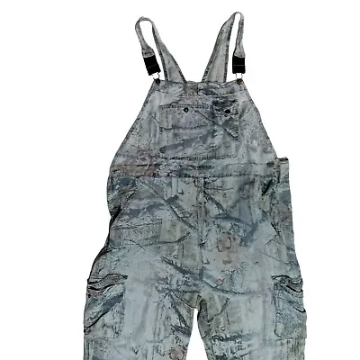 Very Distressed Mossy Oak Overalls Green Camo Camouflage Hunter Hunting Vintage • $19.99