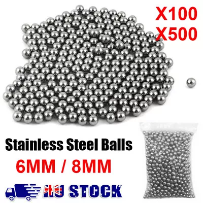 100/500x Steel Loose Bearing Ball Replacement Part 6mm 8mm Bike Bicycle Cycling • $8.89