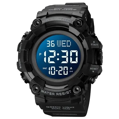 New SKMEI Mens Watches Casual Sport Electronic LED Digital 5ATM Waterproof Watch • £12.69
