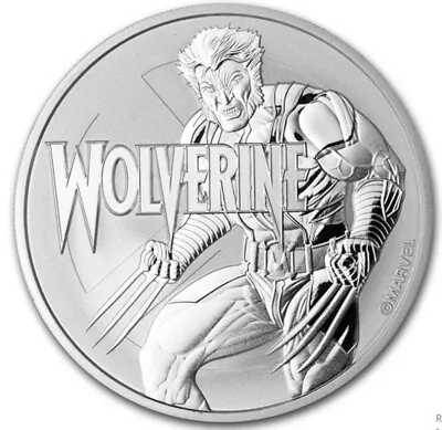 2021 Tuvalu Marvel Series Wolverine .999 1oz Silver $1 Coin GEM BU In Capsule • $69.95