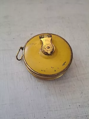 Vintage Favorite 25’ Cloth Tape Measure Crank Rewind-2-5/8  Dia. 1  Wide-2.5 Oz • $9.99