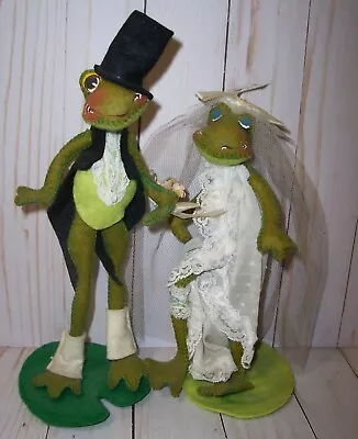 Annalee Dolls  Vintage  1969 Bride & Groom Frog Please Read • $49.99