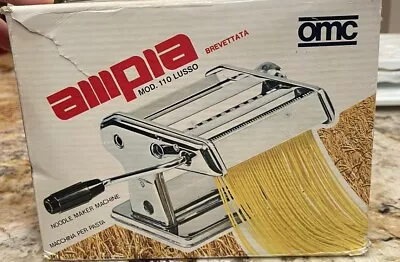 Vintage AMPIA Brevettata Model 110 Lusso Pasta Maker Made In Italy Original Box • $21.95