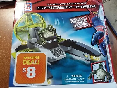 2012 Mega Bloks The Amazing Spider-man Lizard Sewer Speeder #91338 91 Pieces New • $10.17